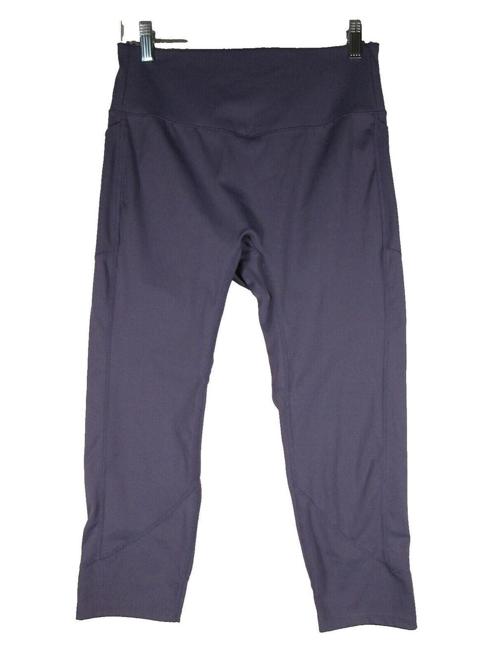 Baleaf Womens Athletic Workout Crop Leggings Yoga Pants Pockets Size M Purple